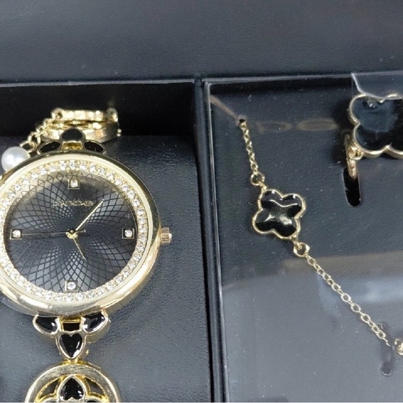Bebe Gold and Black Women's Watch and Jewelry Set-NIB - Picture 3 of 6